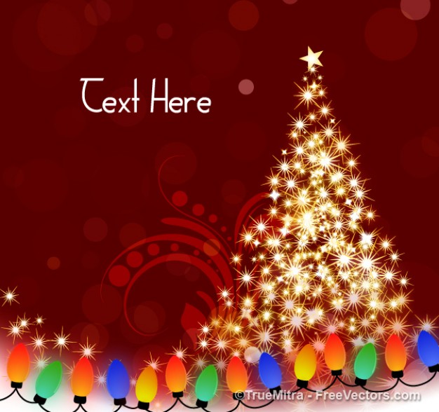 Christmas tree illuminated Christmas and colored christmas tree about holiday Santa Claus